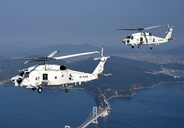 Helicopters crash in Japan